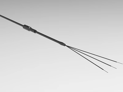 Industrial Equipment Slender Rod Structure With Multiple Thin Prongs For Precision Sensing Applications 3d model