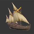 modern sailing ship ancient ship ancient warship large ancient ship ancient warship 3d model