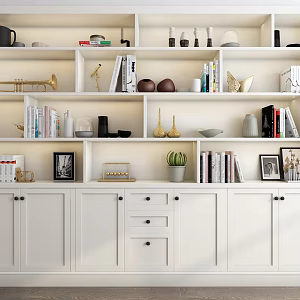 Modern bookcase 3d model