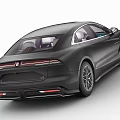 Black Sleek Modern Electric Sedan With LED Headlights Alloy Wheels And Luxury Interior