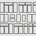 Various Casement Windows Designs With Different Frame Structures And Size Variations 3d model