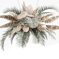 Elegant Dried Pampas Grass Palm Leaves And Wheat Ears Home Decor Arrangement