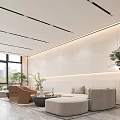 Modern Front Desk Company Front Desk Reception Sofa Leisure Lobby 3d model