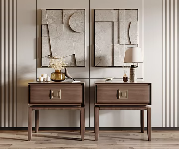 Chinese bedside table 3d model