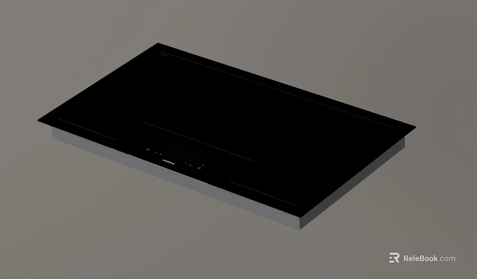 Modern Black Kitchen Appliance With Flat Surface Control Panel And Sleek Design 3d model 