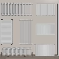 Various Modern Radiator Designs for Home Interior Heating Solutions 3d model