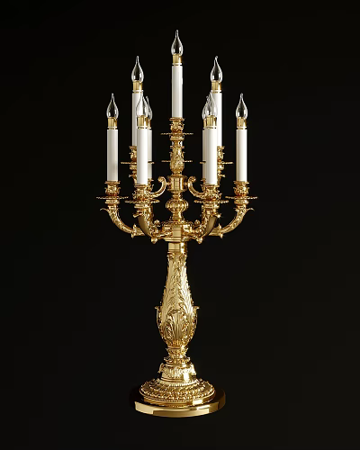 European-style table lamp 3d model