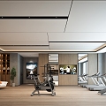 Hotel Gym Public Space Fitness Club Hotel Laundry 3d model