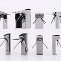 Modern Public Facility Turnstiles With Different Designs For Access Control And Security 3d model