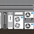 Different Types of Air Conditioners and Fans Including Wall Mounted Floor Standing and Cabinet Units