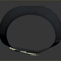 Classic Leather Belt Buckle With Metal Clasp Rivets And Stitch Detail