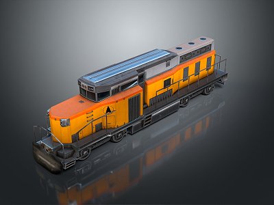 Industrial LOFT train High-speed rail EMU moving rail car Subway car 3d model