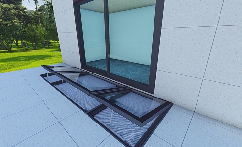 Skylight of lighting well 3d model