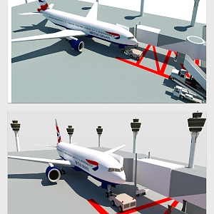 modern aircraft 3d model