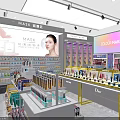 Konesha Beauty Store With Cosmetics Skincare Products And Glass Front Display Shelves
