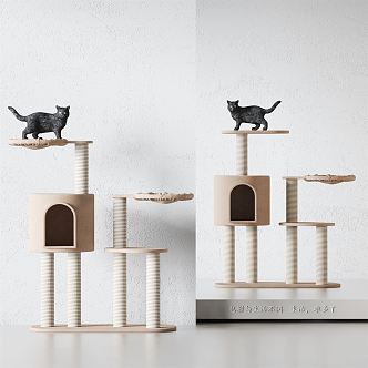 Modern cat climbing frame 3d model