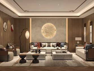Song Dynasty Aesthetics KTV Club Room Box Song Hall New Chinese KTV Entertainment Club 3d model
