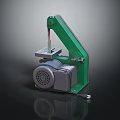 Green Small Bandsaw Machine With Electric Motor Cutting Blade And Base