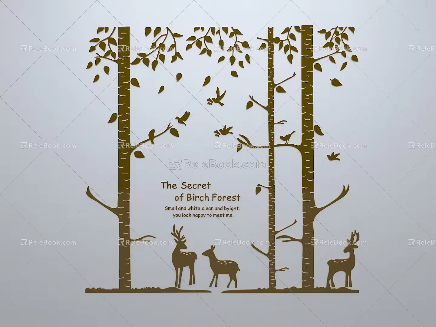Tree Carving Tree Silhouette Forest Silhouette Forest Carving Tree 3d model