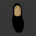 Black Leather Shoes With Laces And Orange Inner Black Sole