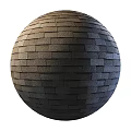 Spherical Shingle Roof Design with Different Color Shades Various Sizes in Architectural