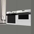Modern White Steamer Oven 3d model