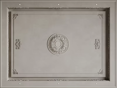 French Ceiling Bedroom Ceiling Guest Restaurant Ceiling Hall Away Ceiling 3d model