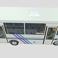 Cartoon bus minibus bus passenger bus shuttle bus low face number low model simple model game sub-era film and television level stylization 3d model