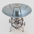 Parabolic Antenna Structure With Metal Support Frame And Mechanical Components 3d model