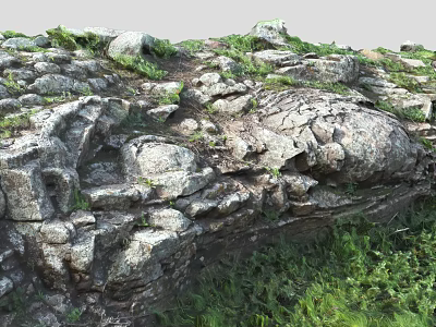 Mountain Lava Mountain Stones Rocks Stone Blocks Valley Cliffs 3d model