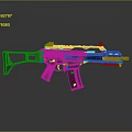 Modern Tactical Weapon With Black Finish Ergonomic Design And Accessory Rail