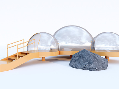 Modern Amusement Equipment Landscape Sketches Landscape Small Building Bubble House Glass House Children's House Fun House model