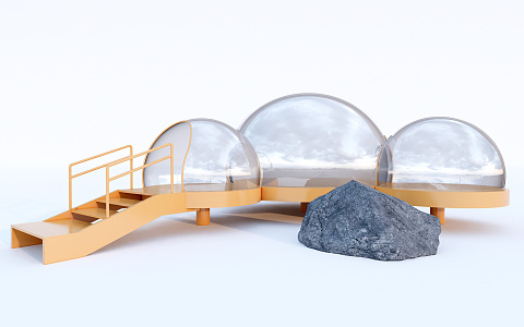 Modern Amusement Equipment Landscape Sketches Landscape Small Building Bubble House Glass House Children's House Fun House 3d model