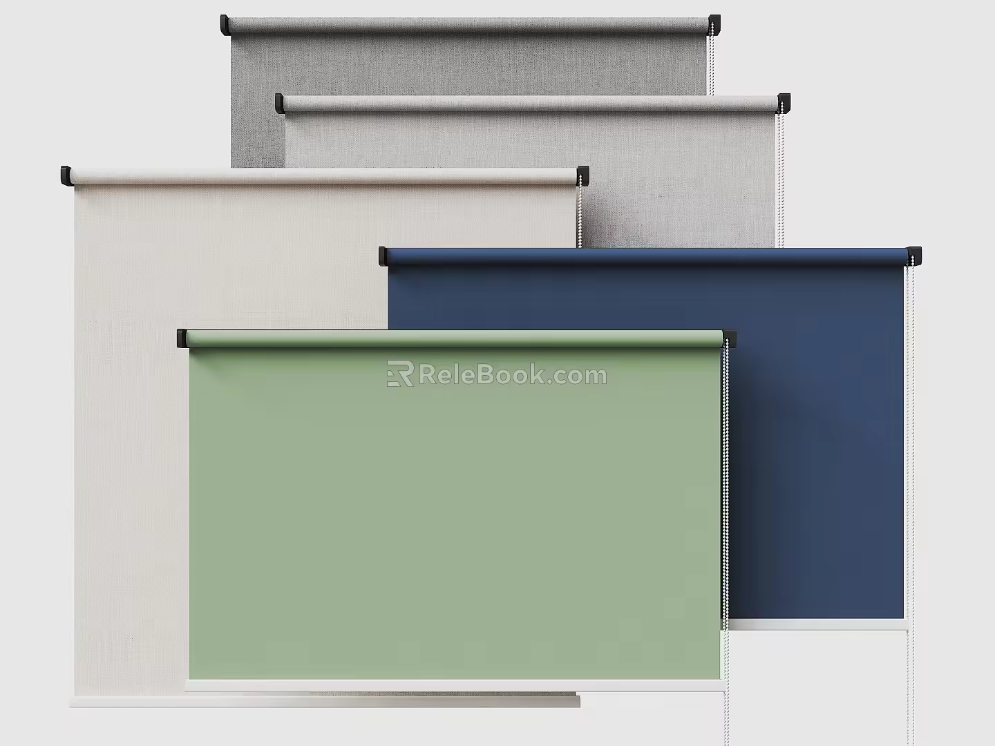 Modern Office Roller Shutter Floor to Floor Window Roller Shutter Roller Shutter Curtain Cloth Blind 3d model