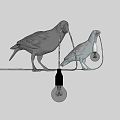 Modern Table Lamp Metal Crow Table Lamp 3d model