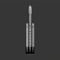 White Rocket With Multiple Boosters And Sleek Design For Space Exploration Missions