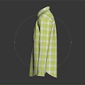 Green Plaid Long Sleeve Shirt With Chest Pockets For Casual Outfit
