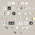 Modern Various Designs And Types Of Downlights And Spotlights For Home Lighting