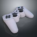 White Wireless PC Game Controller With Dual Analog Sticks And Buttons 3d model