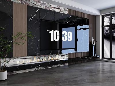 TV background wall 3d model