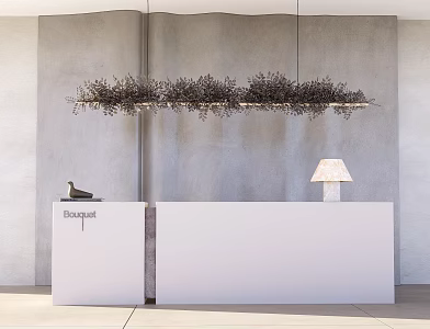 Modern reception desk 3d model