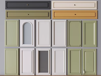 French Style Wardrobe Door Panel Solid Wood Carved Wardrobe Door Panel Glass Cabinet Door Panel Drawer Panel 3d model