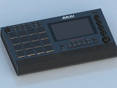 AKAI Professional Commercial Music Controller With Pads Screen And Control Knobs 3d model