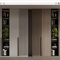 Modern bookcase 3d model