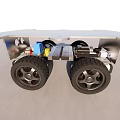 Sturdy Mobile Robot Chassis With Large Wheels And Metal Platform Structure 3d model