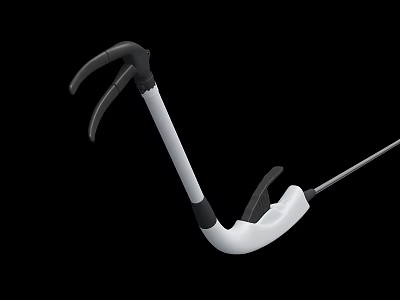Medical Surgical Grasping Instrument with Ergonomic Handle and Long Shaft 3d model