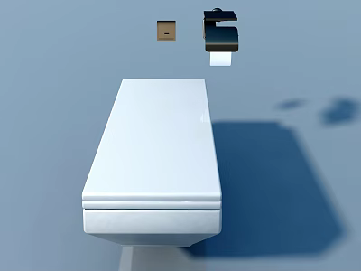 Sleek White Swing Door Design With Smooth Surface And Metal Hardware 3d model