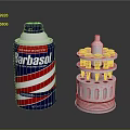Barbasol Shaving Tool Organizer Device With Multiple Blade Holders And Cream