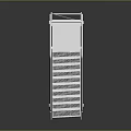 White Wheeled Metal Ladder With Handrail Steps On Smooth Black Floor Reflection