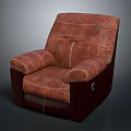 Brown Leather Recliner Chair Design With Comfortable Armrests And Classic Style